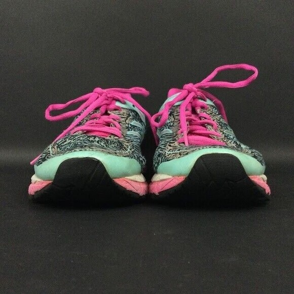 Asics Gel-Kayano 22 -Women's Sz 8.5-Light Blue/Zebra Pattern Running Shoes T5A6N - Picture 2 of 9